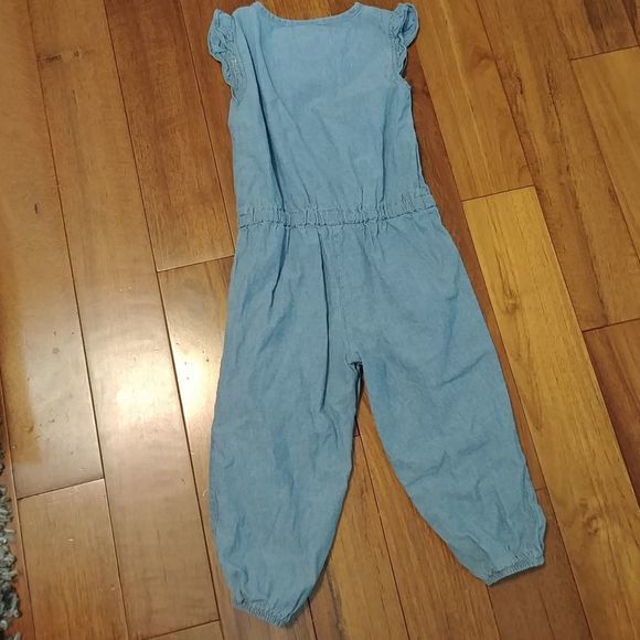 Carter's Blue Embroidered Romper Jumpsuit - Picture 4 of 6